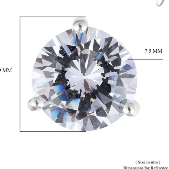 WHITE STUD EARRINGS - Picture 5 of 7